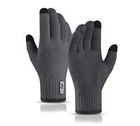 JUNRUI Guantes Invierno Hombre Mujer, Guantes Tactiles Guantes Térmicos de Lana para Trabajar Correr Ciclismo Conducir