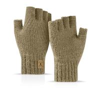 JUNRUI Guantes sin Dedos, Invierno Guantes Tejidos Cálidos Trabajar Correr Ciclismo Conducir para Hombre y Mujer