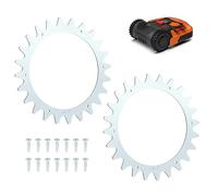 Junrvivy Picos para Worx Landroid S M - 205 mm/8 in acero inoxidable con 14 tornillos | Mejora de tracción y ruedas todo terreno para Worx Landroid M500 M700 M800 M1000 S300 S450i S700i