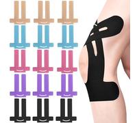 JUNSHUO 15PCS Cinta de Kinesiología para Rodillas, Cintas de Rodilla para Alivio del Dolor de Rodilla, Pre Corte Cinta Kinesiologica, Cinta Atlética de Algodón Original