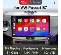 Junsun V1 AI voz inalámbrica CarPlay Android Auto Radio para VW Passat B6 B7 CC 2010 - 2015 4G coche Multimedia GPS 2din autoradio V2 Plus(4G 64G)3D