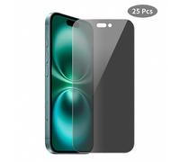 JUNSUNMAY 25 piezas Compatible con iPhone 16 Protector de pantalla de vidrio templado antiespía película transparente HD