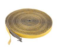 Junta Cristal Chimenea,3mm x 10mm x 4m Cinta Sellado Cristal Chimenea,Junta Chimenea Autoadhesivo Resistente al Calor para Estufa de Leña Puerta Chimeneas Tubo de Humo