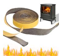 Junta Cristal Chimenea Cinta Aislante Termica Cristal Chimenea Puerta Chimenea 3m x 20mm x 3mm Cinta de Sellado para Hornos Junta Adhesiva Adecuada para Chimeneas Cuadradas y Estufas Rectas
