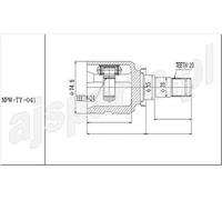 JUNTA CV INTERIOR TOYOTA YARIS 1.4D-4D MTM 05-11, COROLLA ZRE181/182 1.6 ATM/MTM