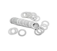 Junta de ajuste de acero inoxidable DIN988 304, arandela plana ultrafina, 0,1/0,2/0,3/0,5/1 mm, M2, M3, M4, M5, M6, M7, M8, M9, M10, M12-M40(M4x8xThick 50pcs,0.2mm thick)