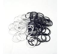 Junta de aluminio para espaciador de rueda libre de buje de casete de 8, 9, 10, 11 velocidades, compatible con buje libre estándar (2 mm, negro)