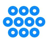 Junta de arandela de bloque de bloqueo de correa de goma para guitarra acústica eléctrica baja piezas de repuesto 10 piezas (azul)