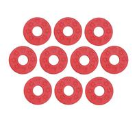 Junta de arandela de bloque de bloqueo de correa de goma para guitarra eléctrica acústica Piezas de repuesto de bajo 10 piezas (rojo)