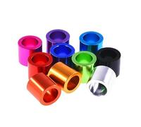 Junta de buje de aluminio, 10-20 unidades, M3, M4, M5, M6, arandela redonda hueca sin rosca, espaciador A1(Black,M5 10PCS_2MM (H))