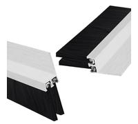 Junta de burlete para la parte inferior de puertas Barrido de cepillo inferior de puerta de aluminio 1/2/5 PCS 10-300 mm(2 Pcs,Brush height 50MM)