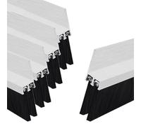 Junta de burlete para la parte inferior de puertas Barrido de puerta con cepillo de aluminio for puertas exteriores de garaje 10-300 mm 1/2/5 piezas(One Size,Brush height 80MM)