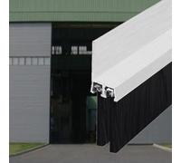 Junta de burlete para la parte inferior de puertas Barrido de puerta con cepillo de aluminio for puertas exteriores de garaje 10-300 mm 1/2/5 piezas(1 Pc,Brush height 120MM)