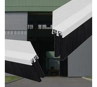 Junta de burlete para la parte inferior de puertas Barrido de puerta con cepillo de aluminio for puertas exteriores de garaje 10-300 mm 1/2/5 piezas(2 Pcs,Brush height 10MM)