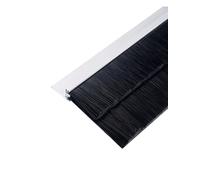 Junta de burlete para la parte inferior de puertas Barrido de puerta de aleación de aluminio con cepillo plateado 1-30 cm(20cm)