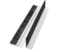 Junta de burlete para la parte inferior de puertas Cepillo de tira de aleación de aluminio for tamaños múltiples de plata con sello inferior de puerta de gabinete(7cm)