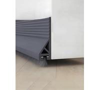 Junta de burlete para la parte inferior de puertas Tira de tiro for puertas y ventanas Multicolor 1-5 piezas 100 cm Adhesivo(Grijs,4pcs)