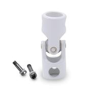 Junta de cardán Rodillera de entrenamiento con manivela blanca - rótula de articulación F781E ø 12 mm M5 hembra - Acero para persianas y persianas enrollables - Fabricación y calidad francesa