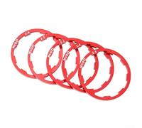 Junta de casete de bicicleta, arandela de cuerpo de cubo libre, espaciador de aleación de aluminio, utilizado en la configuración de la transmisión del cubo de la rueda trasera, color negro, rojo