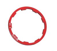 Junta de casete de bicicleta de aleación de aluminio para mantenimiento del cuerpo del cubo libre y ajuste de espaciado de rueda libre con ajuste de precisión (rojo 2,35 mm)