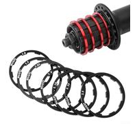 Junta de casete de bicicleta de aleación de aluminio y arandela de cuerpo de cubo libre con espaciadores accesorio de ciclismo (negro 2 mm)