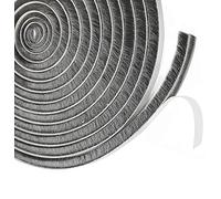 Junta de Cepillo Autoadhesiva,9mm(B) x 5mm(D) x6M(L) Tira de Sellado de Gasa para Burlete, Utilizada para Aislar Puertas Correderas y Alféizar de