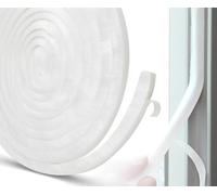 Junta de cepillo para ventana, 10 m x 9 mm de ancho x 23 mm (P), color blanco