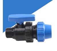 Junta de compresión de material PP para tuberías de PE con rosca macho para espacios verdes públicos y sistemas de producción de cultivos (25 mm x 3/4 pulgadas)