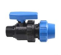 Junta de compresión de material PP para tuberías de polietileno con rosca macho para distribución de agua en zonas de producción agrícola (20 mm x 1/2 pulgadas)