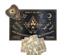 Junta de conversación mística - Junta de péndulo de madera con Planchette | Tableros de comunicación espiritual con alfabeto y números, decoración de brujas ocultas, regalos mágicos para adolescentes,