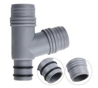 Junta de conversión de agujero de desbordamiento para fregadero de cocina, cabezal en T adecuado para conectar tuberías roscadas y mangueras de jardín con material de polipropileno fuerte (B)