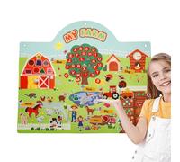 Junta De Cuentos De Fieltro Interactivo Para Niños Pequeños - Juguete De Aprendizaje De Pared Con Formas Educativas, Cartas, Animales | Gráfico De Tela De Narración De Cuentos Preescolar Para Juego Te