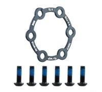 Junta de disco de freno de cubo para scooter eléctrico y frenos de disco, cuña adaptadora de 6 agujeros de 44 mm compatible con espaciador de freno de disco de plástico de bicicleta de montaña (2 mm)