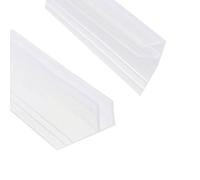 Junta de ducha con forma de F de 200 cm, para puertas de cristal, junta de repuesto de goma para puerta de cristal, junta impermeable para ducha o mampara de ducha (para grosor de cristal de 6 mm)