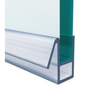 Junta de ducha, junta de cristal para puerta de ducha, 100/200 cm, para puertas de baño, para vidrio de 4/6/8 mm de grosor, goma de silicona, junta de repuesto, deflector de agua flexible (forma de U