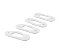 Junta de electrodo para calderas ecoTEC Pro 24 28 y ecoTEC Plus 22938, material de fibra, 70 x 26,5 x 3 mm, color blanco, juego de 4 piezas