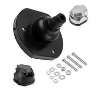 Junta de Enchufe para Remolque, 1 Juego, para enchufes de 13 y 7 Polos, Negro, con Tornillos y Tuercas M6, Junta de Repuesto, Junta Trasera, Juego de Montaje con Junta Redonda, Abertura de Drenaje