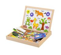 Junta De Escritura Magnética: Tablas De Dibujo Educativo De Madera De 12x16 Pulgadas Para Aprendizaje Preescolar, Juego Creativo Con Pizarra De Doble Cara, Pizarra Para Uso Del Hogar, Madera Natural