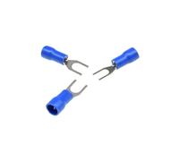 Junta de estanqueidad métrica, 100 conectores de terminales de crimpado de horquilla preaislados, multicolor, varios tamaños(Blue,2-3S)