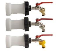 Junta de extensión de barriles S60*6 IBC Ton con aleación de grifo, adaptador de tubo de válvula de repuesto for montaje en un tanque de agua de lluvia IBC(BRASS)