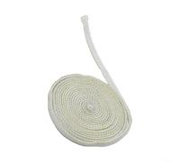 Junta de fibra de vidrio blanca para estufa, 10 mm x 3 mm, para quemador de leña, puerta de chimenea, junta de vidrio, resistente a altas temperaturas, cable plano (400 cm)