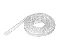 Junta de fibra de vidrio para estufa, 12 x 3 mm, resistente al calor, cuerda plana para horno, puerta, horno, chimenea, caldera, horno e intercambiador de calor, color blanco