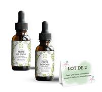 Junta de flores de Bach - Flor de Bach Pérdida de peso - Mezcla eficaz y natural. Al corregir tus impulsos, son una ayuda para recuperar un peso de forma. Envase de 30 ml. Lote de 2 unidades