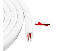 Junta de goma adhesivo protector de borde blanco perfil de goma en u junta para puerta coche cristal metal (6m, 1,6mm)
