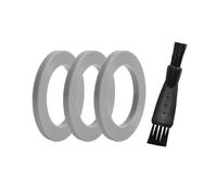 Junta de Goma para Cuchillas Compatible con Thermomix TM31 y TM21, Incluye Cepillo de Limpieza, Pack de 4 Unidades, Resistente a Altas Temperaturas y Duradero (Gris)
