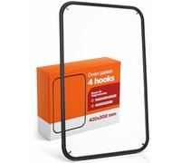 Junta de horno 420 x 300 mm con 4 ganchos | Junta para horno con código original 14004354302/8 140043543028 140043543010 4055352589 4055393088 561409301010 para Electrolux para AEG para Husqvarna para