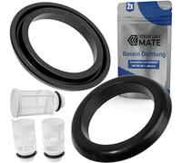 Junta de lavabo, 2 pzs, recambio para 240.282.00.1, 890.615, compatible con lavabo GEBERIT 240.500.00.1, 240.195.00.1, junta de estanqueidad con Ø 68 mm exterior, Ø 46 mm interior, 9 mm de altura