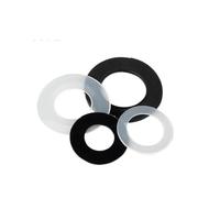 Junta de plástico blanco/negro de 0,3/0,5/0,8mm, arandela ultrafina de nailon, arandela de sellado de anillo plano M2 M2.5 M3 M4 M5 M6 M8 M10(White,M5X8X0.3_100PCS)