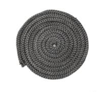Junta de puerta de fibra de vidrio para estufa de madera negra de 2 m, quemador de 12 mm de diámetro, longitud de cuerda, sellado elástico para leña, estufa de pellets, chimenea y caldera, resistente