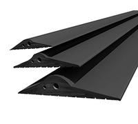 JUNTA DE PUERTA DE GARAJE DQ-PP | 1,5 m | 30 mm x 160 mm | negro | Sellado de suelos de EPDM | Sello de goma | Sello de garaje | Umbral de goma | Placa base de sello de umbral de puerta